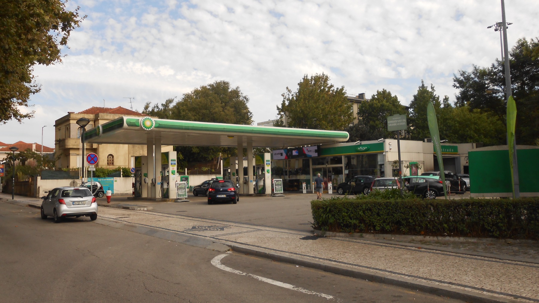 Fuel pumps at a filling station in Paranhos, Porto